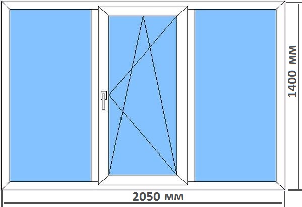 Стандартные размеры пластиковых окон в типовых домах Калининец